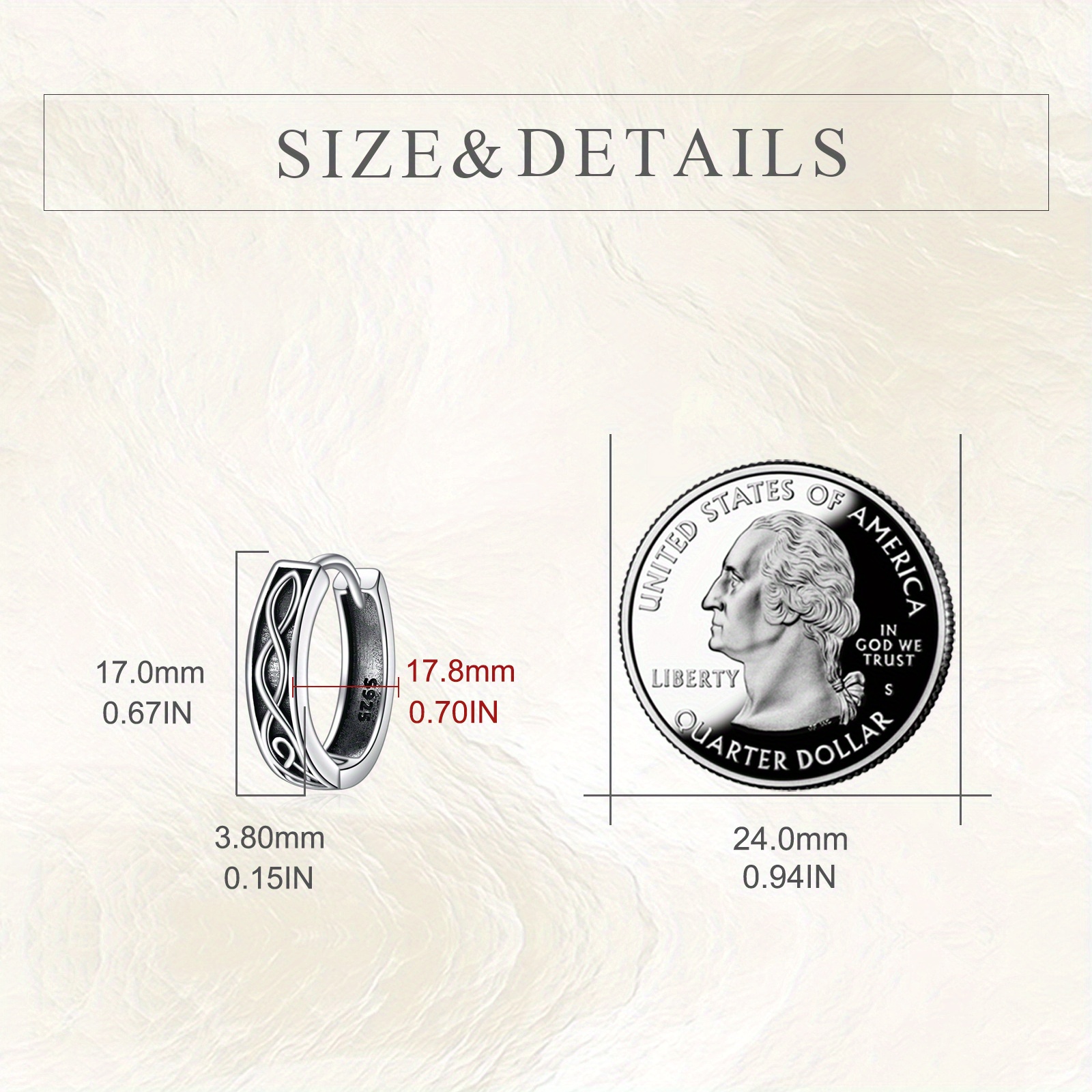 YFN Celtic Hoop Earrings for Men Sterling Silver Vintage Jewelry